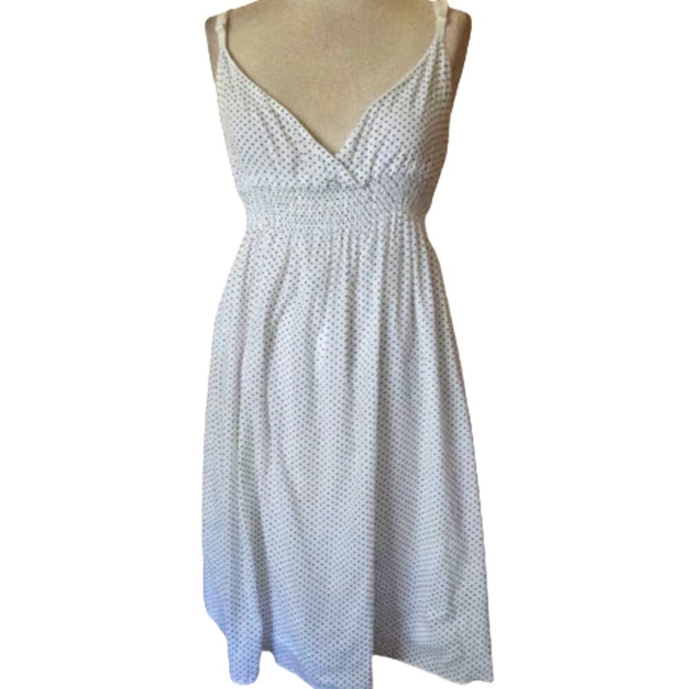 White and Black Polka Dot Mini Dress Size Medium